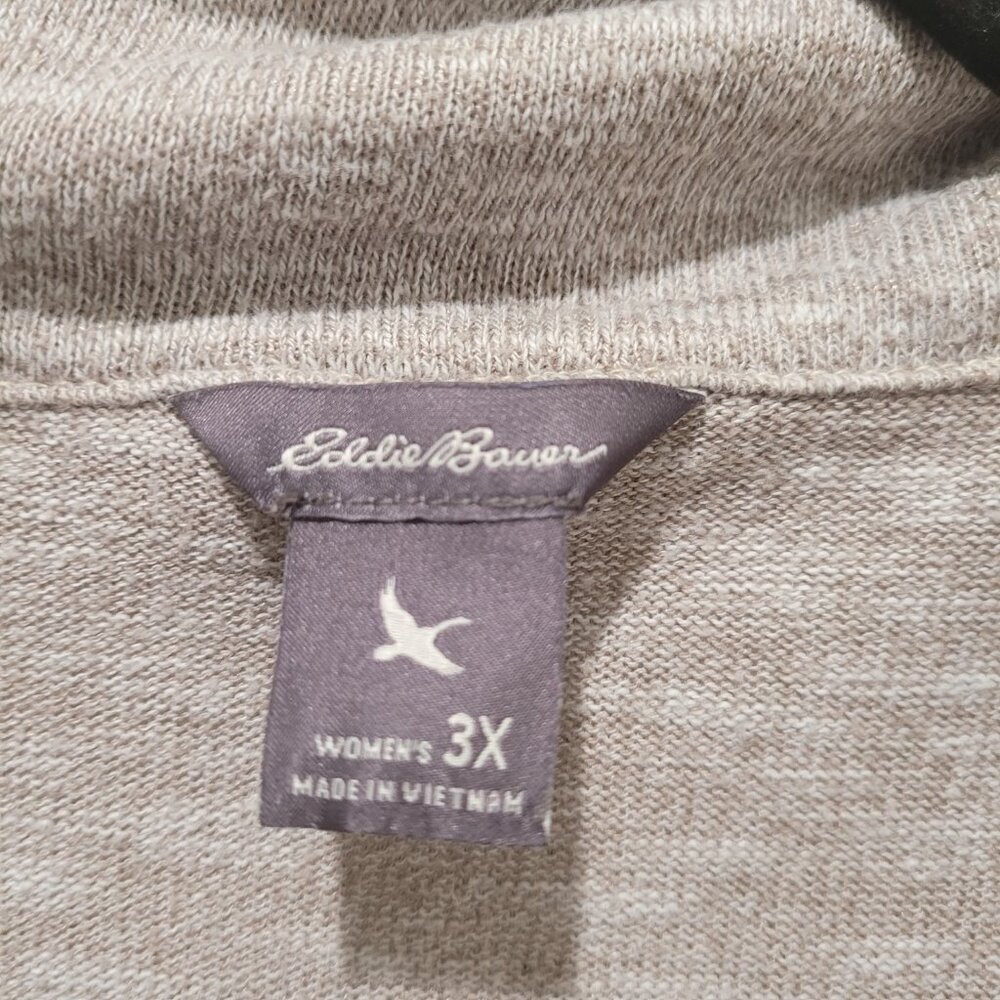 Eddie Bauer First Ascent Grey Convertible Front Soft Knit Cardigan 3X Soft Layer - Picture 5 of 7